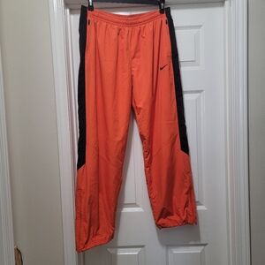 Vintage Nike Storm Fit Orange Track Pants Ankle / Pocket Zip Men's Size M‎
